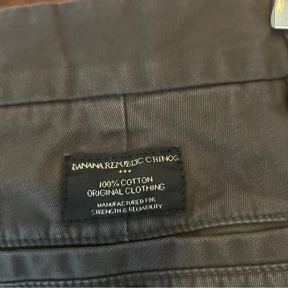 Banana Republic Men's Straight Fit Emerson Chino Sharp Grey Size 30x30